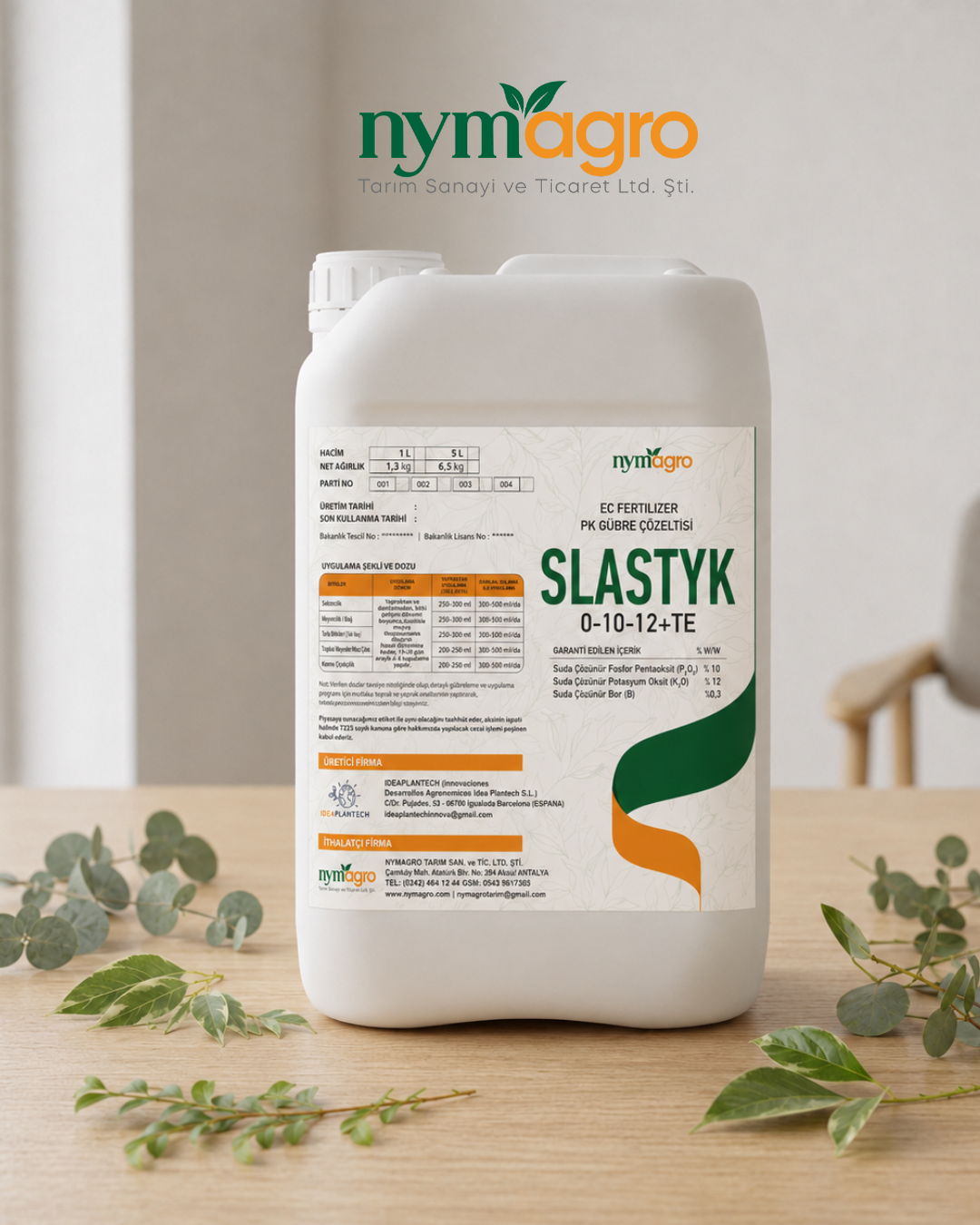 SLASTYK 0-10-12+TE 5 L — Nymagro bitki besleme ürünü